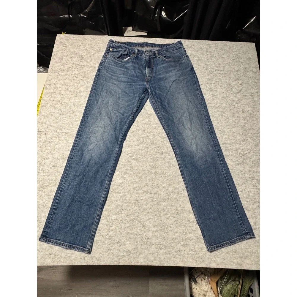 Levi's 501 Jeans Women's W36 L30 Blue Distressed Straight Leg Button Fly Denim ;